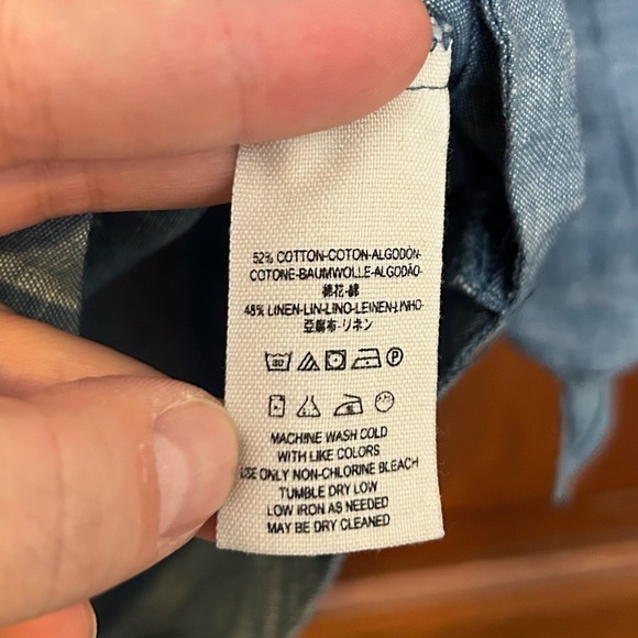 Free People Off the Shoulder Linen Blend Blouse Size XS - Picture 5 of 7